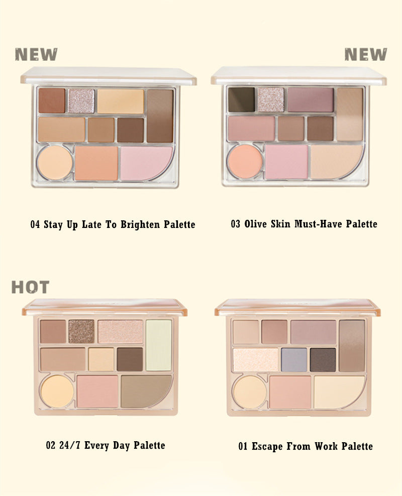 JUDYDOLL 10 Color All-In-One Makeup Eyeshadow Palette T2984