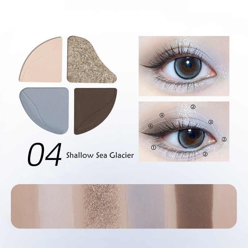 ROMANTIC BEAUTY Pink Bubble 4 Color Eyeshadow Palette T3881