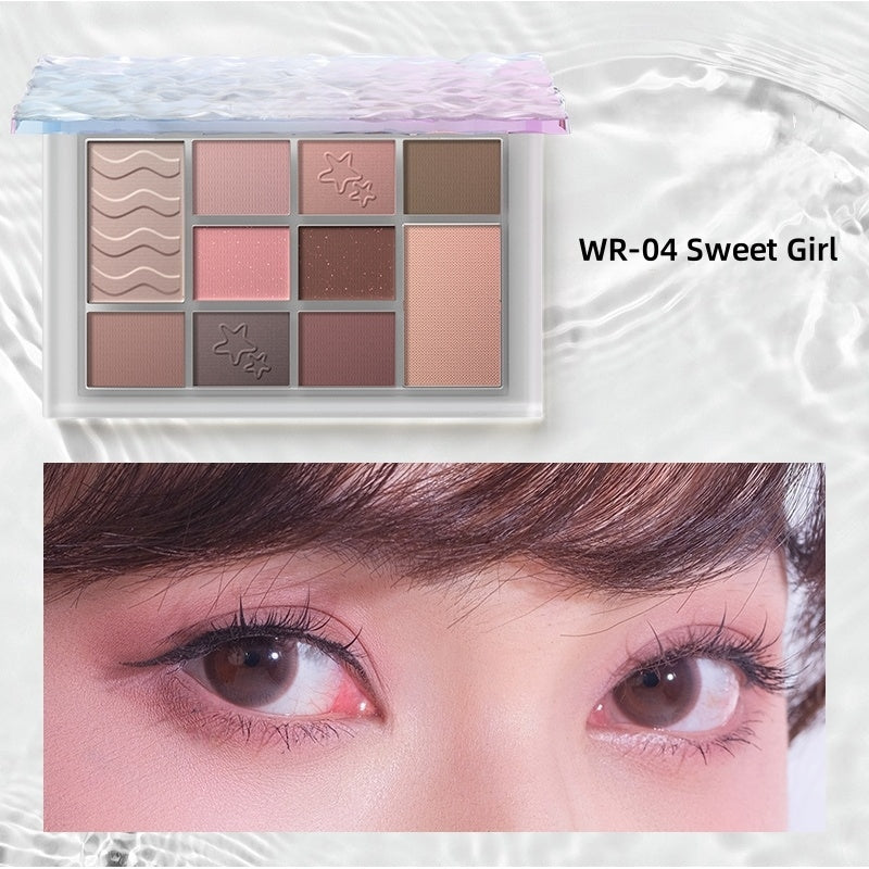 SheDella Water Ripple 10-Color Eyeshadow Palette T4433