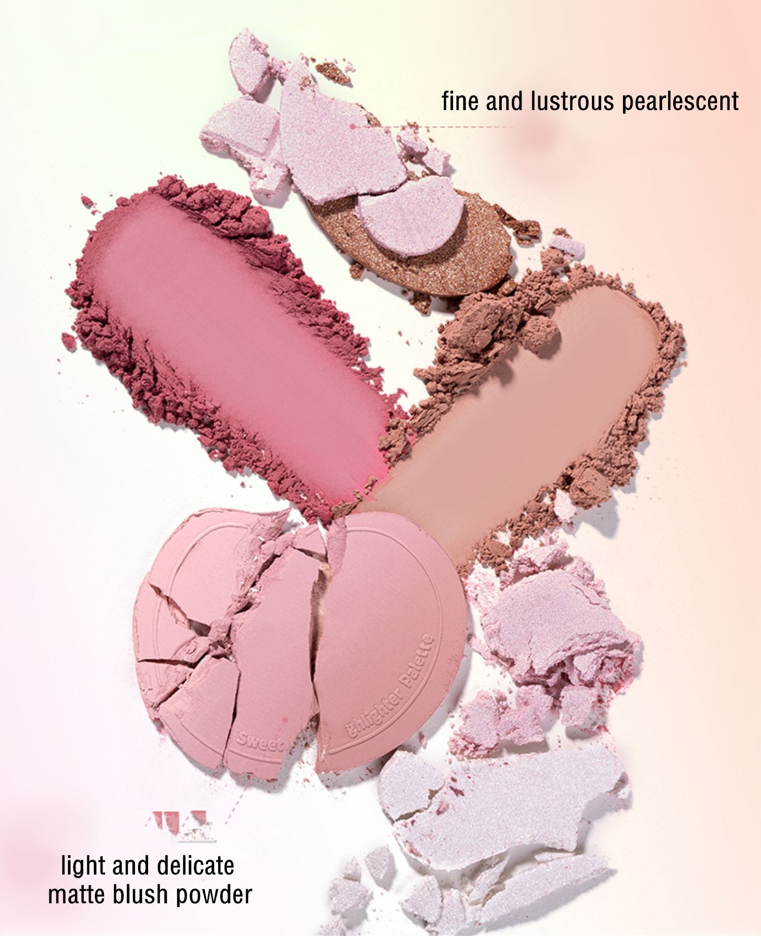 ROMANTIC BEAUTY Sweet Gradient Blusher & Highlighter Makeup Palette T3827