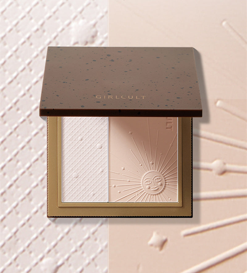 Girlcult Gold Digger Belle Series Oil Control Matte Pressed Powder T4019