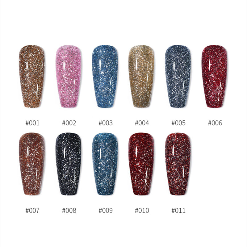 KellyKessa 15ml Professional Luxury Purple Series Glitter Gel Polish T3498