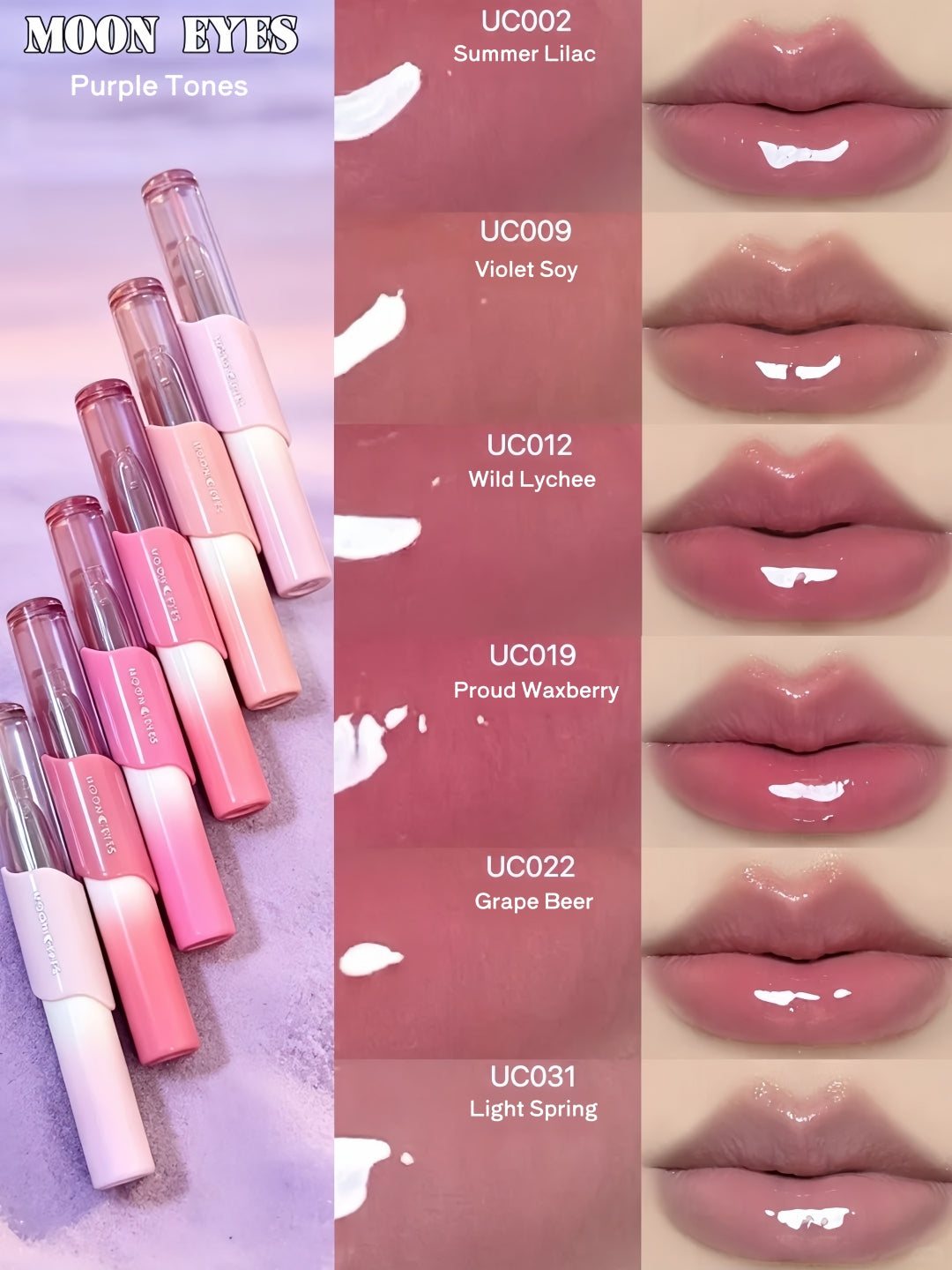 MOONEYES Color Diary Collection Matte & Glossy Double-head Lip Glaze T6028