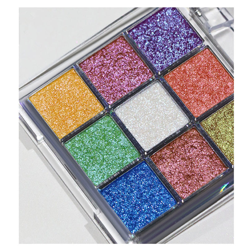 SheenEffect 9-Color Ice-transparent Chameleon Eyeshadow Palette T3921