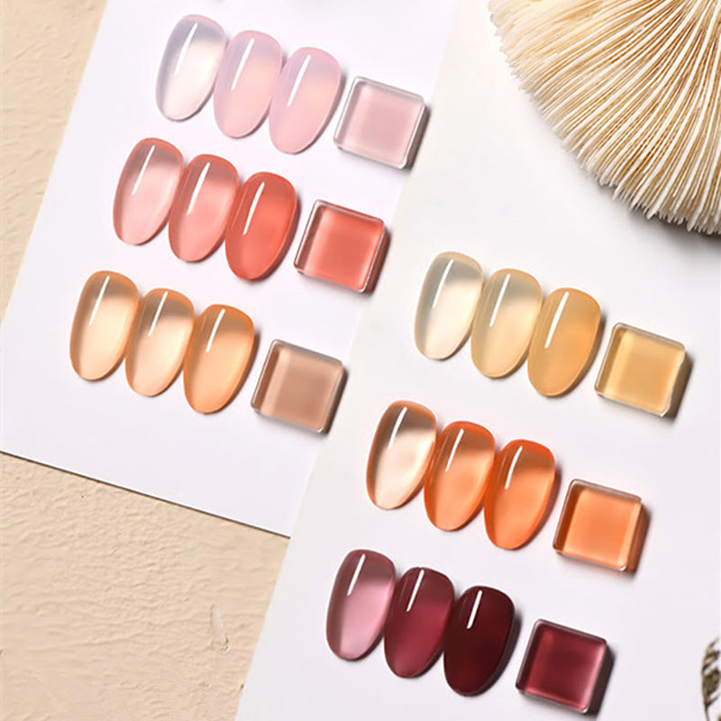 KellyKessa 15ml Luxury Crown Series Ice Crystal Nude Gel Polish T3504