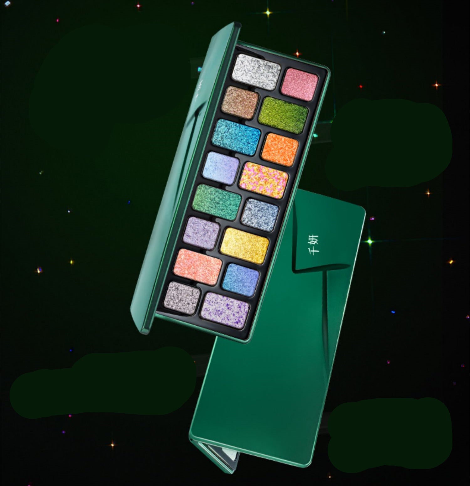 QianYan Cosmic Mind 16-Color Holographic Eyeshadow Palette T3871