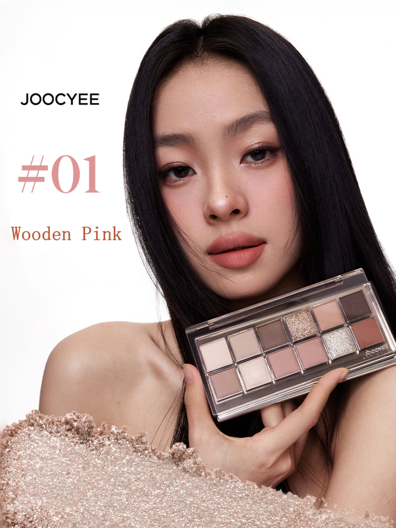 JOOCYEE 12 Shades Matte Pearlescent Eyeshadow Palette T3866