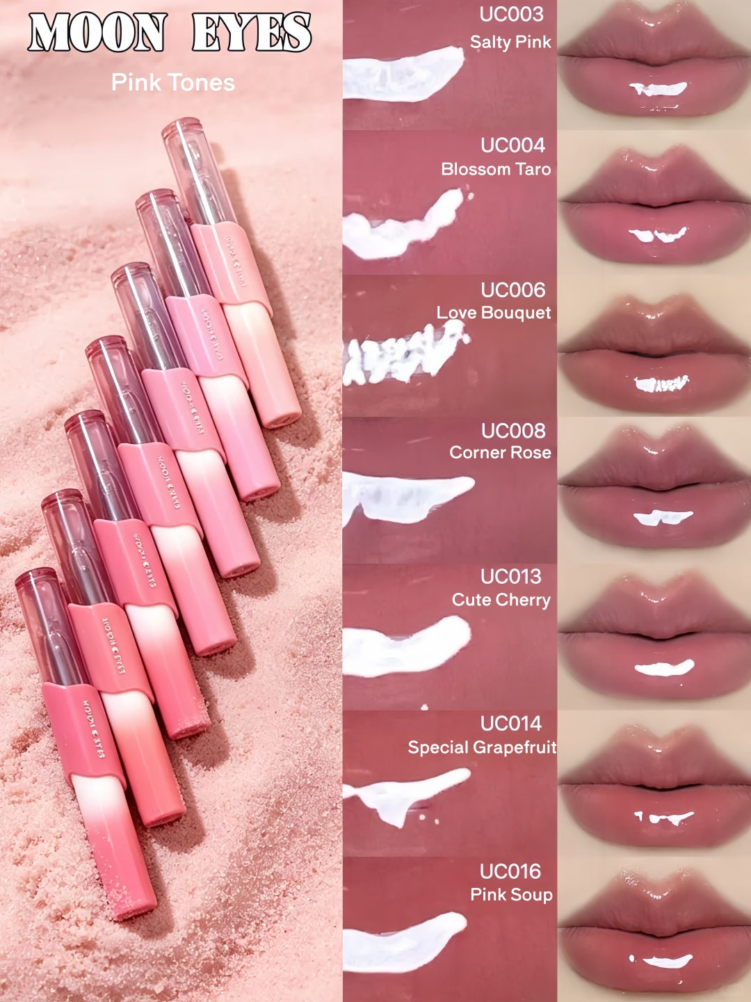 MOONEYES Color Diary Collection Matte & Glossy Double-head Lip Glaze T6028