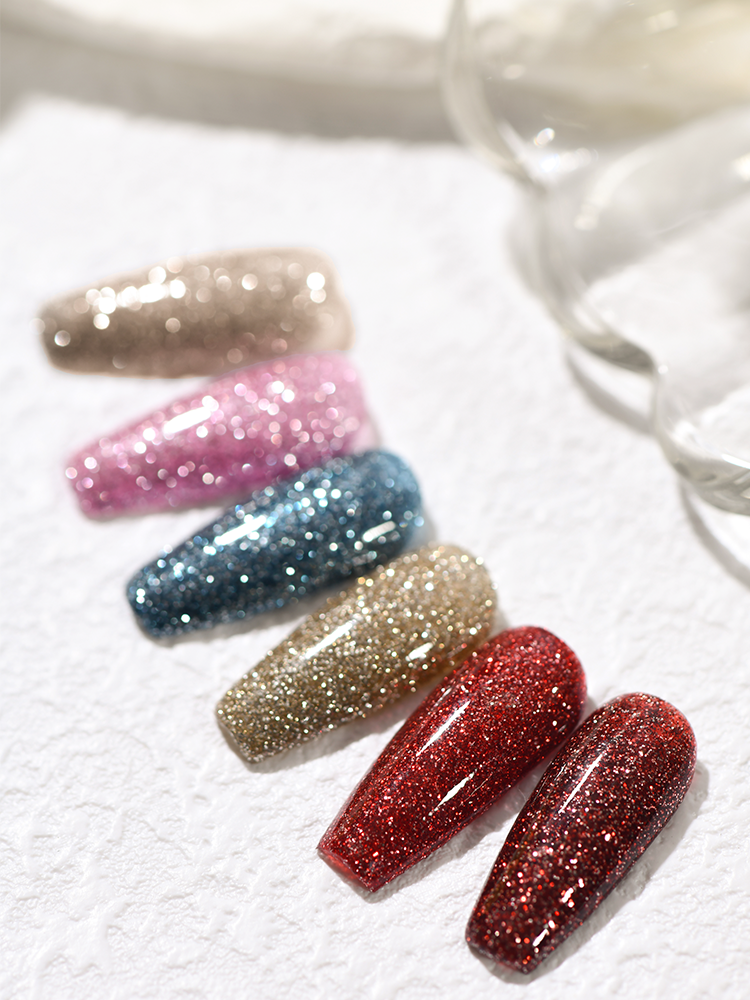 KellyKessa 15ml Professional Luxury Purple Series Glitter Gel Polish T3498