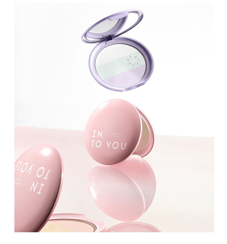 INTO YOU Three-color Oil control & Brighten Silky Pressed Powder T4357