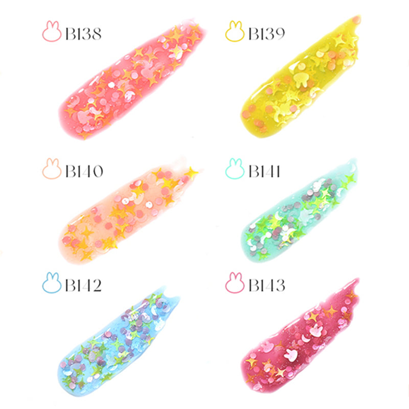 KellyKessa 15ml Cute Rabbit Sequins Glitter Gel Polish T3508