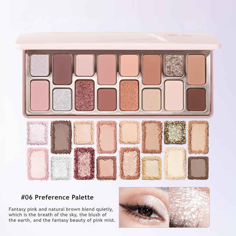QianYan 16 Colors Polarized & Matte Eyeshadow Palette T3711