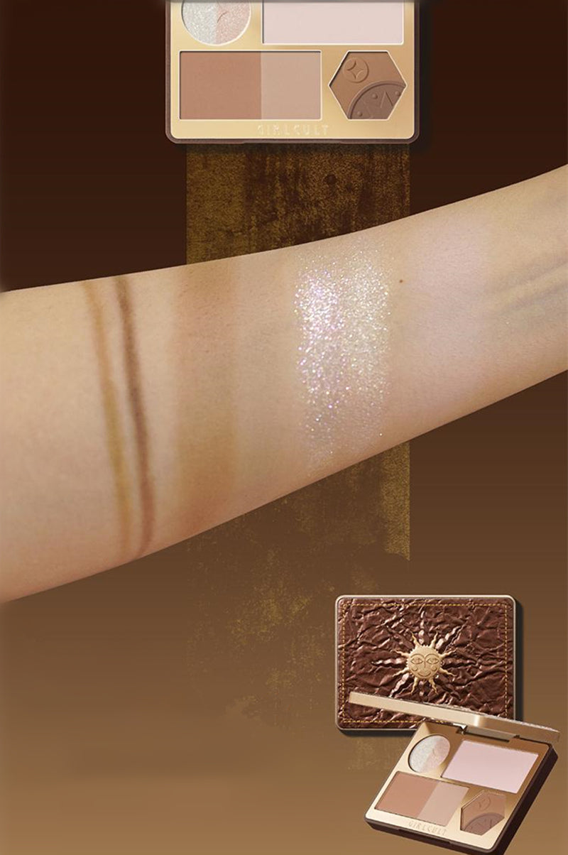 Girlcult Gold Digger Belle Series Highlighter &amp; Contour Makeup Palette T3972