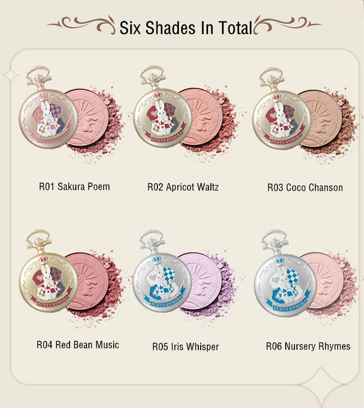 CUTE RUMOR Tea Party Series Pocket Watch Matte Blusher T3706