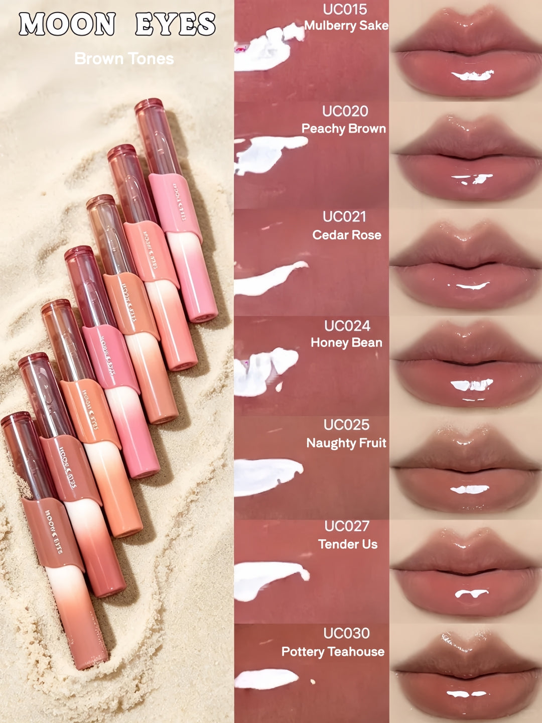MOONEYES Color Diary Collection Matte & Glossy Double-head Lip Glaze T6028