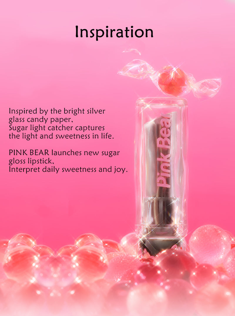 PINK BEAR Sugar Gloss Water Essence Mirror Lipstick T3976