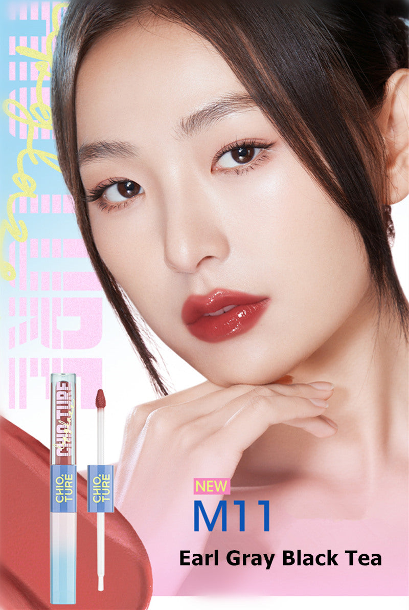 CHIOTURE Double-ended Matte & Mirror Lip Glaze T3694