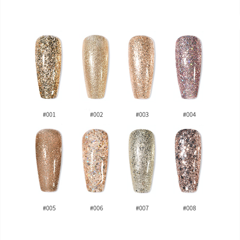 KellyKessa 15ml Professional Champagne Series Glitter Gel Polish T3500