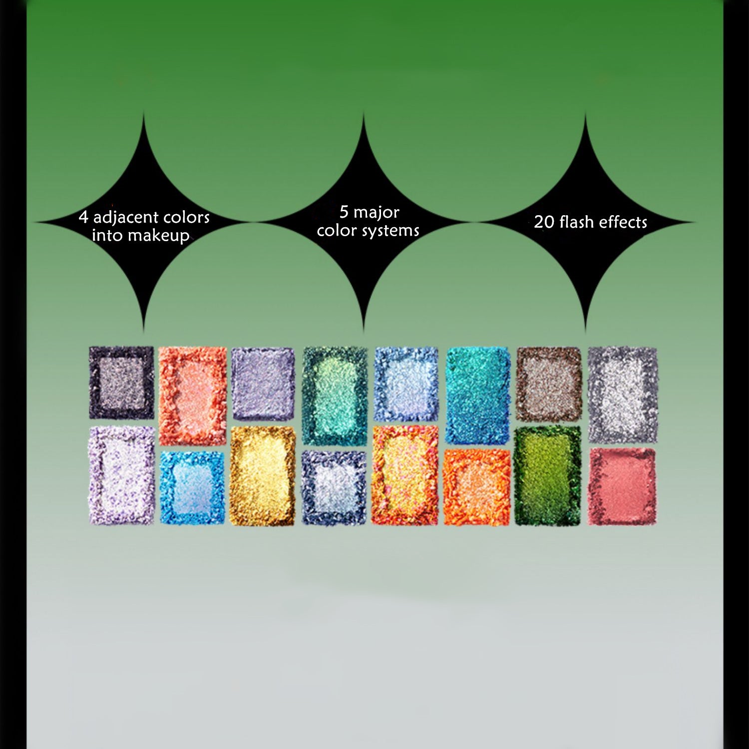 QianYan Cosmic Mind 16-Color Holographic Eyeshadow Palette T3871