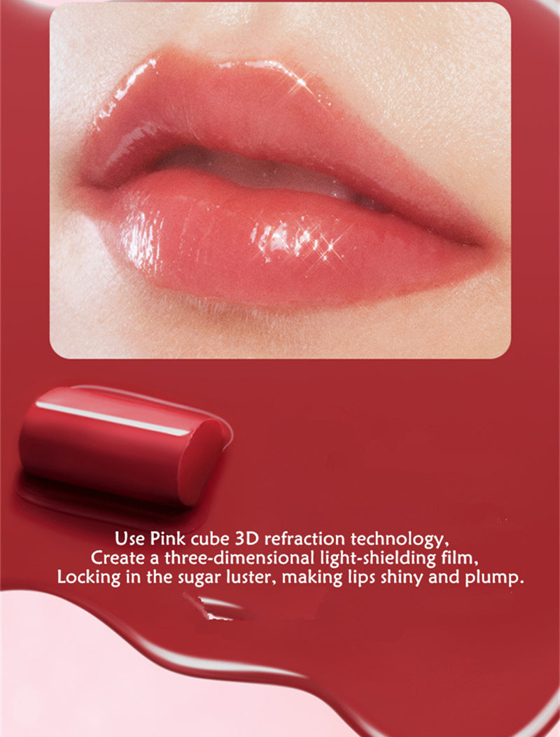 PINK BEAR Sugar Gloss Water Essence Mirror Lipstick T3976