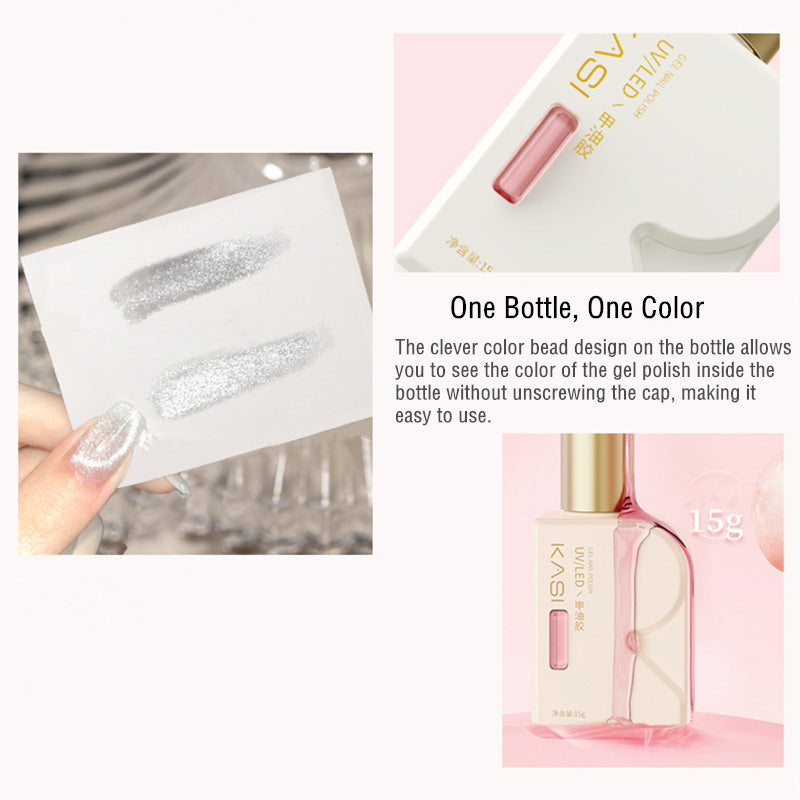 KaSi 15ml Healthy Small Bulb Crystal Cat Eye Gel Polish T3596