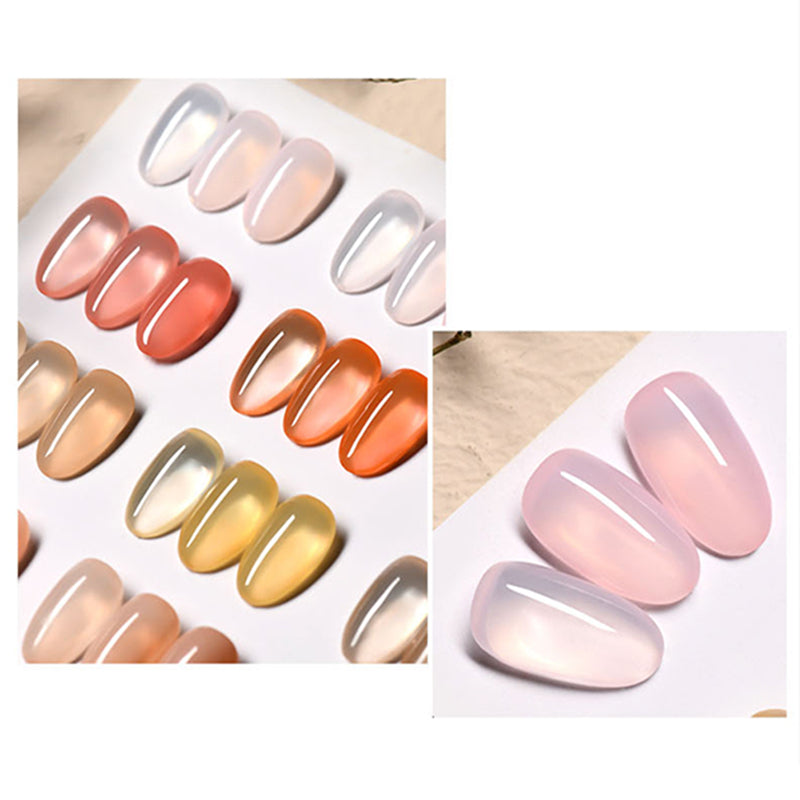 KellyKessa 15ml Luxury Crown Series Ice Crystal Nude Gel Polish T3504