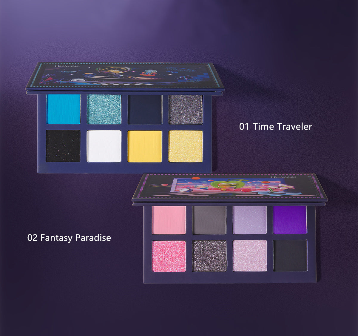 HUAXU Wonderful World 8-Color Eyeshadow Palette T3849