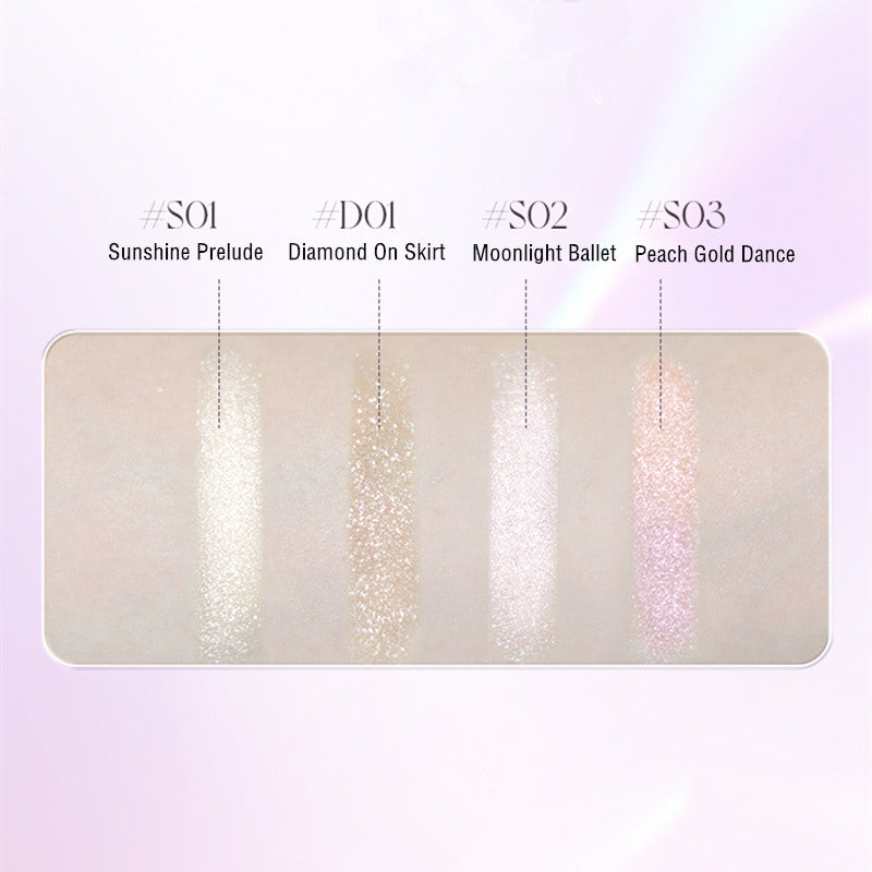 CHIOTURE Gorgeous Waltz Series Silky Satin & Starry Diamond Highlighter Powder T3696