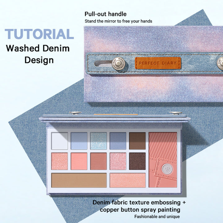 Perfect Diary Denim Series Eyes And Cheeks All-in-one Makeup Palette T3448