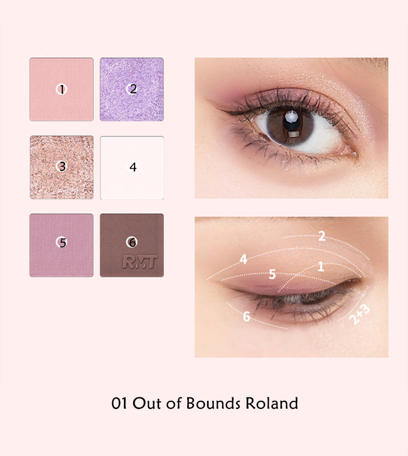 ROMANTIC BEAUTY Inflorescence 6 Color Eyeshadow Palette T3885