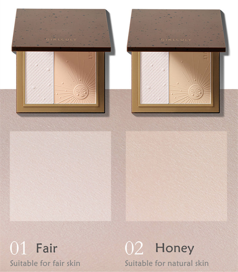Girlcult Gold Digger Belle Series Oil Control Matte Pressed Powder T4019