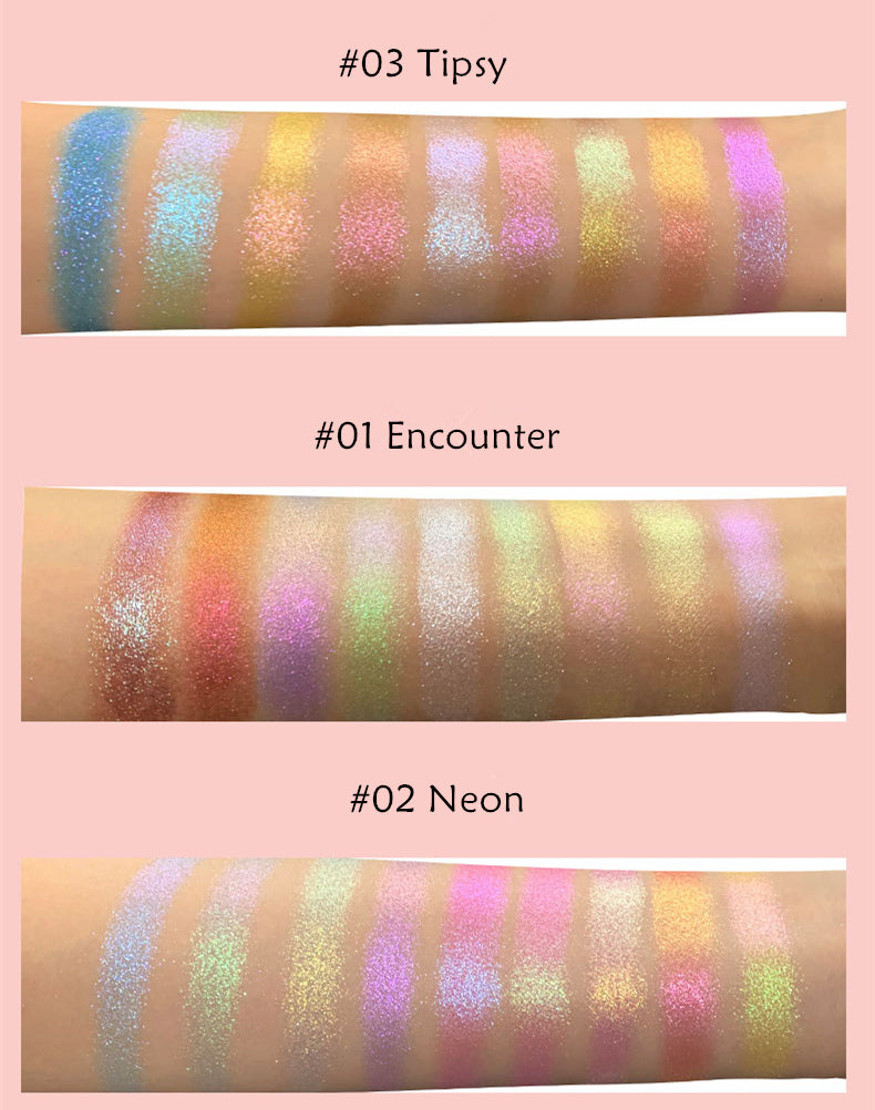 SheenEffect 9-Color Ice-transparent Chameleon Eyeshadow Palette T3921