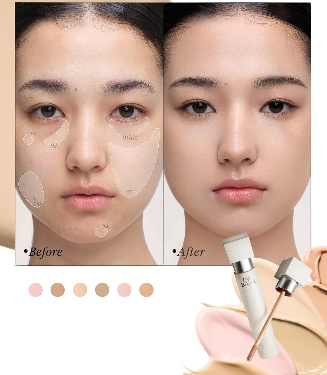 INSBAHA Seeking Your True Color Long-wear Liquid Concealer T4974