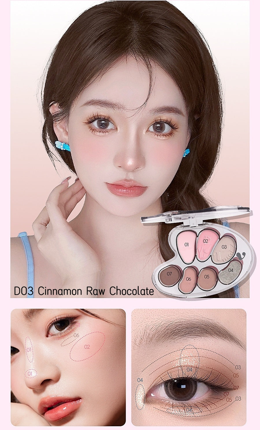 VEECCI Great Artist 7-color Long-wear Multi-use Eyeshadow Palette T4514