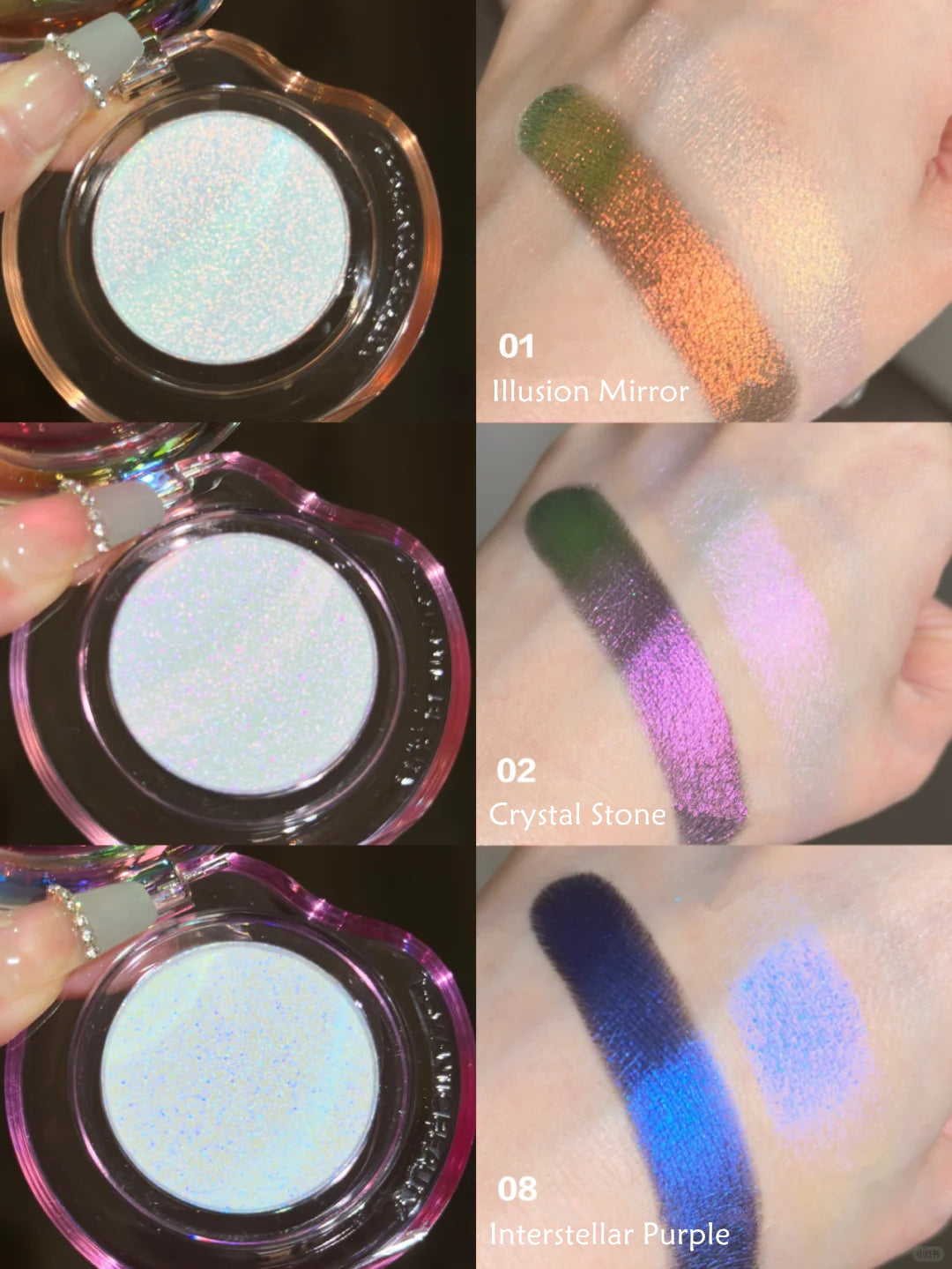 ROMANTISK SKØNHED Monokromatisk kameleon highlighterpulver T3880