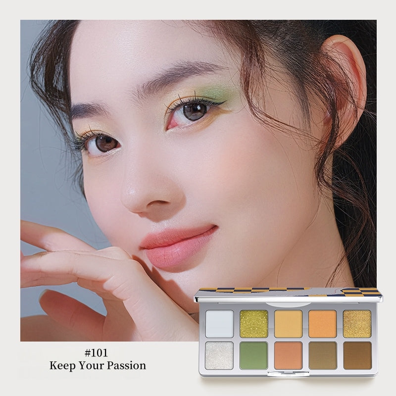 SheDella Checkerboard 10-color Eyeshadow Palette T4449
