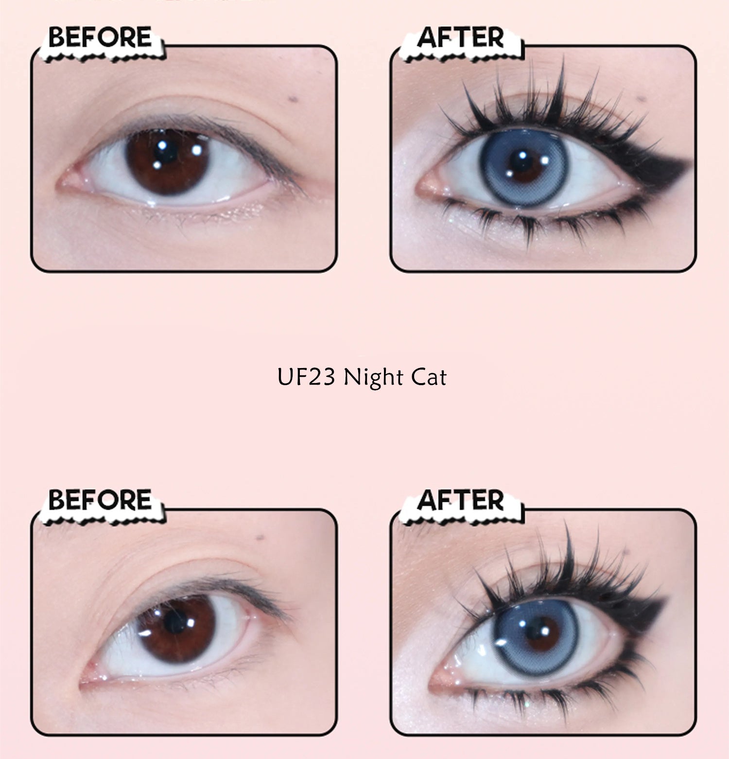 Gaoashes X freya86 Cat's Paw False Eyelashes UF23 Night Cat T4166