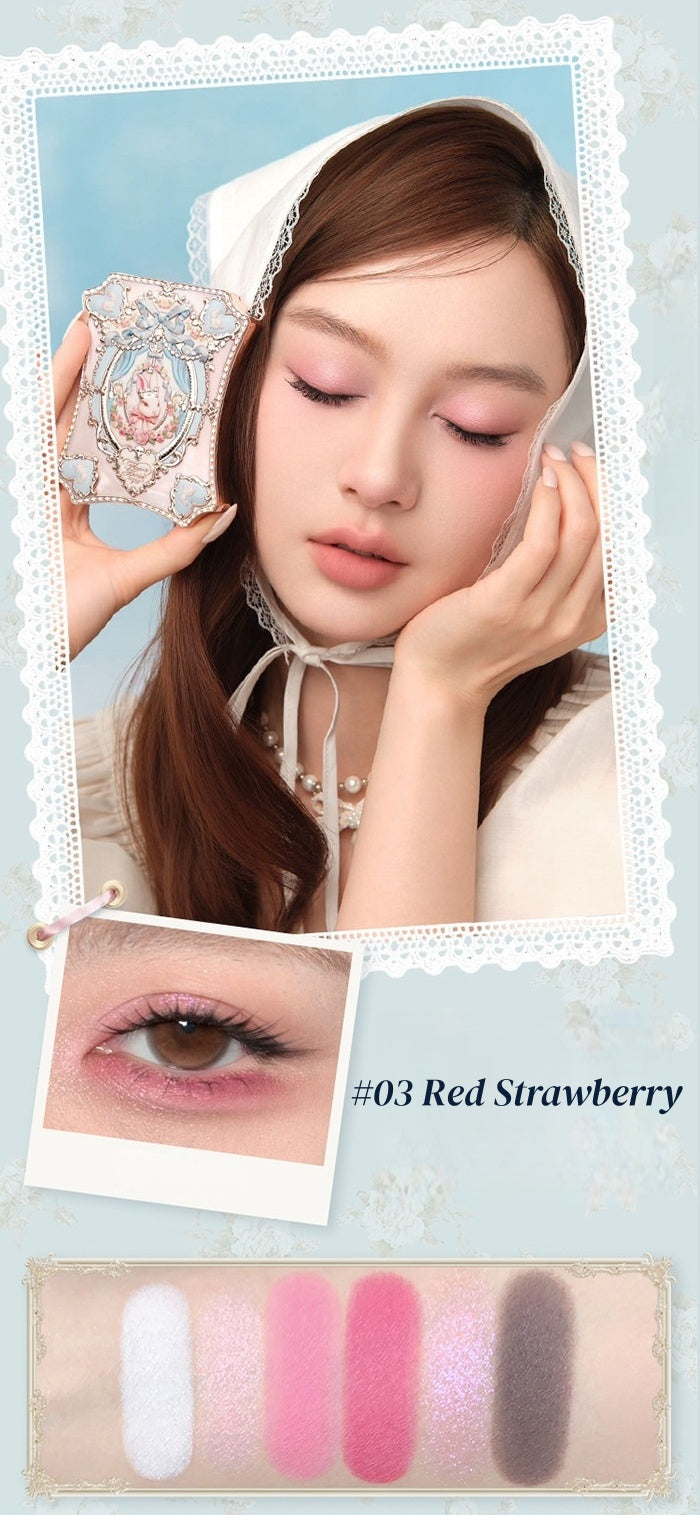 Flower Knows Bunny Garden Collection 6-color Eyeshadow Palette T5921