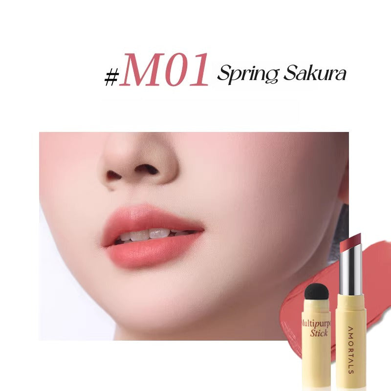 AMORTALS Glossy & Matte Multi-use Makeup Stick for Lips & Cheek T5637