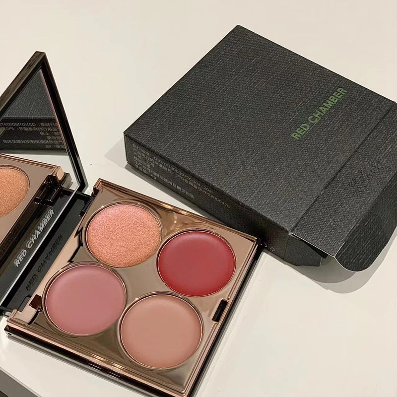 RED CHAMBER 4-Color Multi-Use Cream Palette For Lipstick & Blusher & Eyeshadow T3742