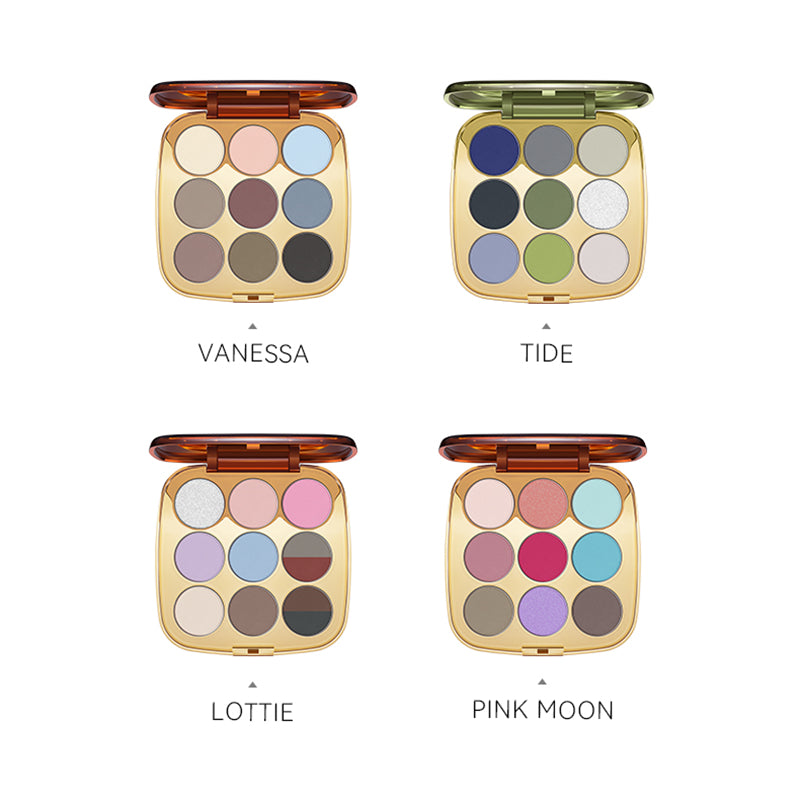 OUT-OF-OFFICE 9 Color Pearlescent Shimmer Matte Eyeshadow Palette T3759
