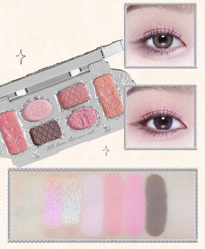 Flower Knows Swan Ballet Collection 6-color Eyeshadow Palette T5919
