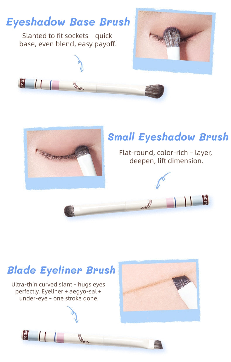 AMORTALS Travel-Friendly Portable Makeup Brush Set T5742
