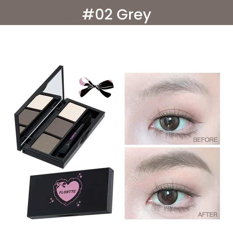 FLORTTE Long-wear Waterproof 3-color Eyebrow Powder T5876