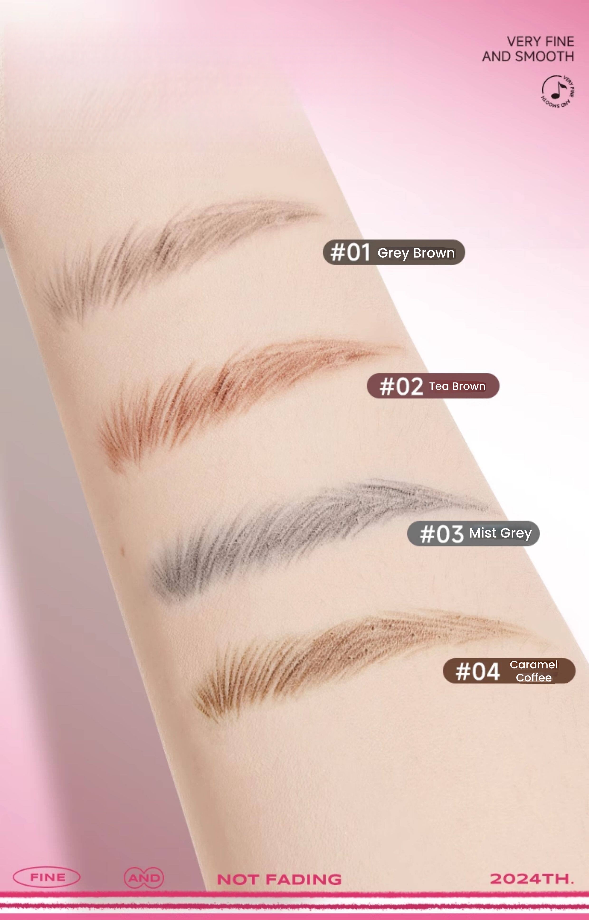 ROCK SWEET Waterproof Smooth Double-head Eyebrow Pen T5547