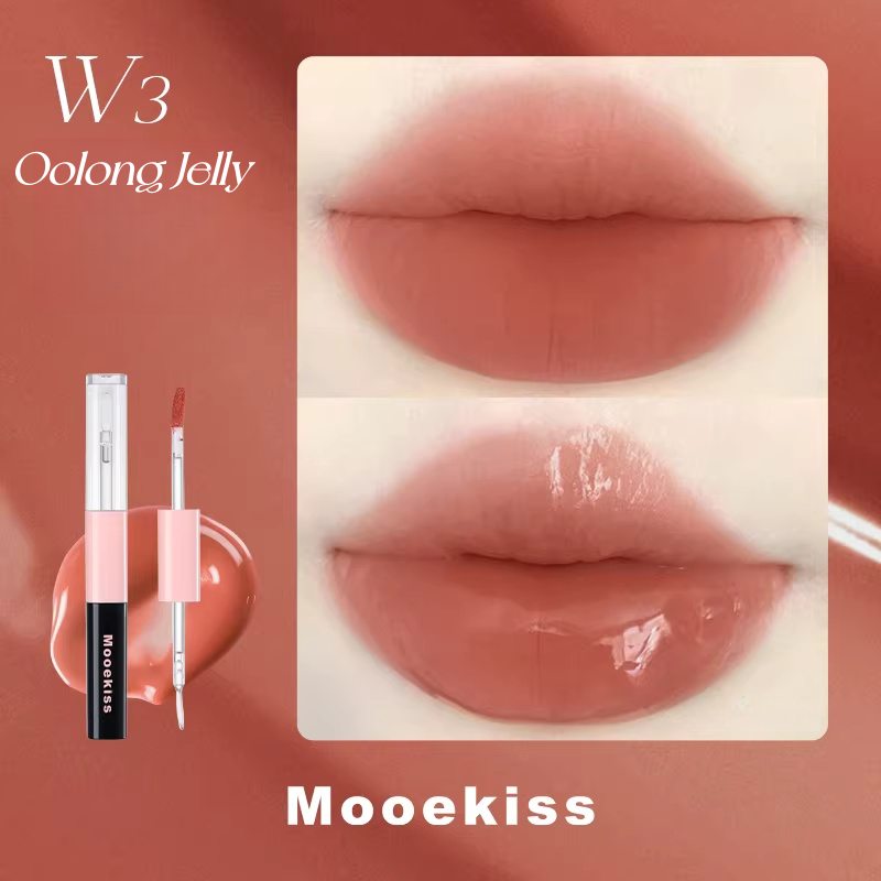 MOOEKISS Double-head Essence Long-wear Matte & Mirror Lip Glaze T5606