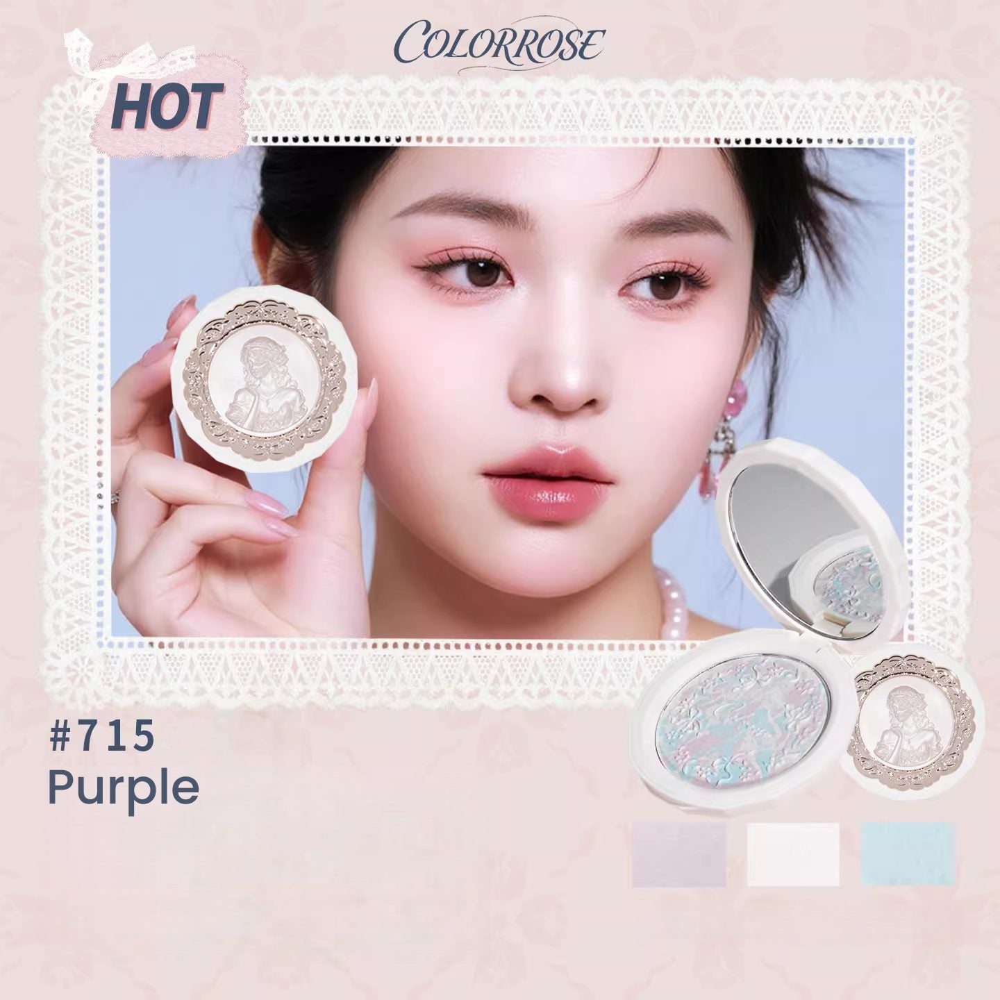 COLORROSE Waterproof Oil-control Sunscreen Pressed Powder T5584