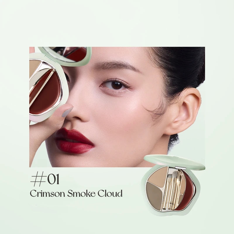 TIMAGE Portable Eyebrow Powder & Lipstick Makeup Palette T6055
