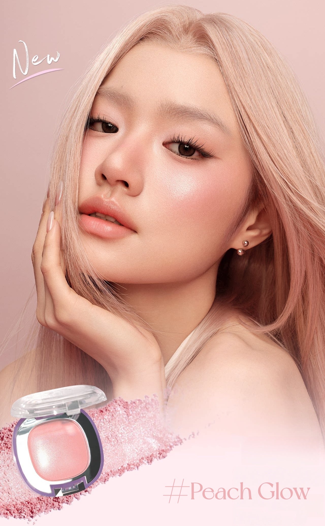 GIRLS CRUSH Satin Makeup Blusher Cream T5663