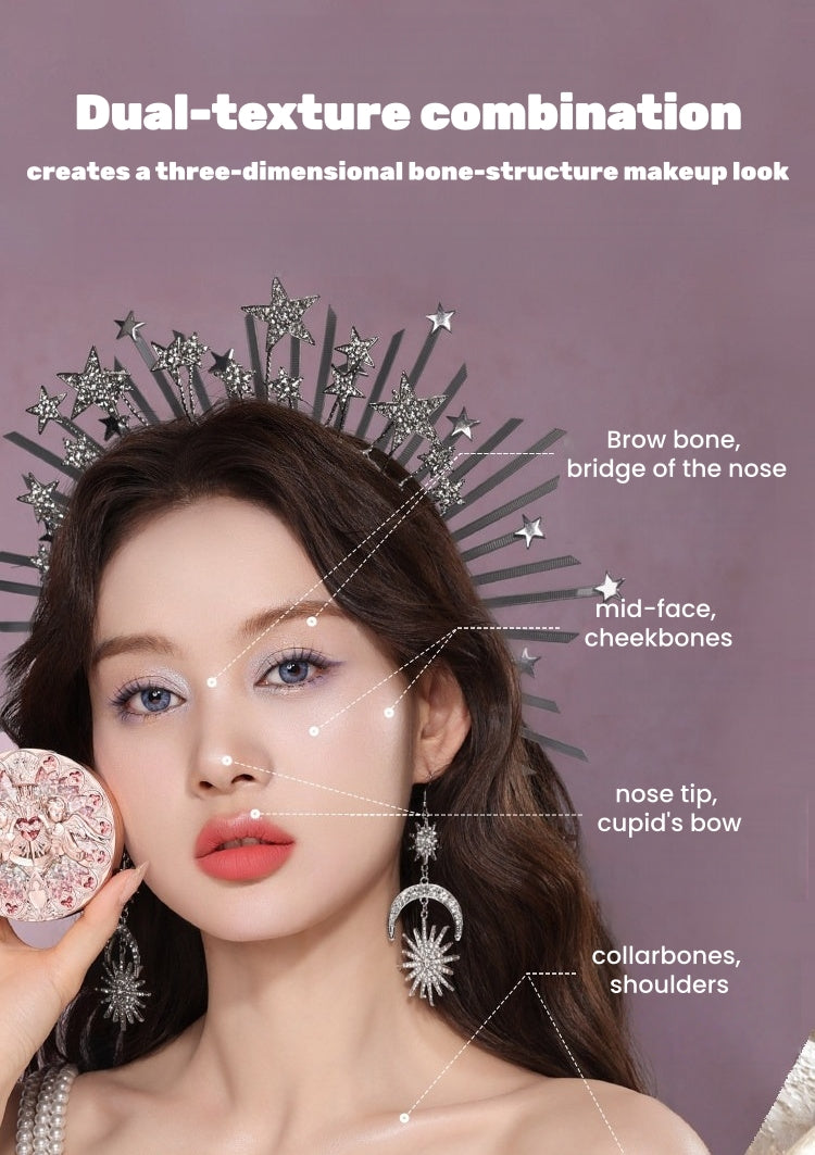 Flower Knows Little Angle Relief Highlighter Makeup Palette T5897
